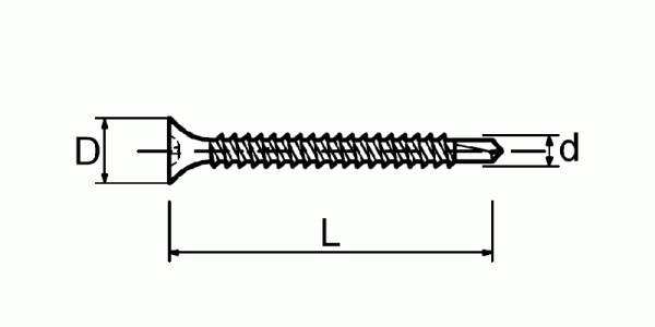 4.6 Bugle head fine thread self drilling drywall screw